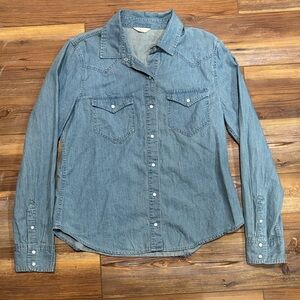 Aeropostale Light Blue Denim Shirt with Label Detail